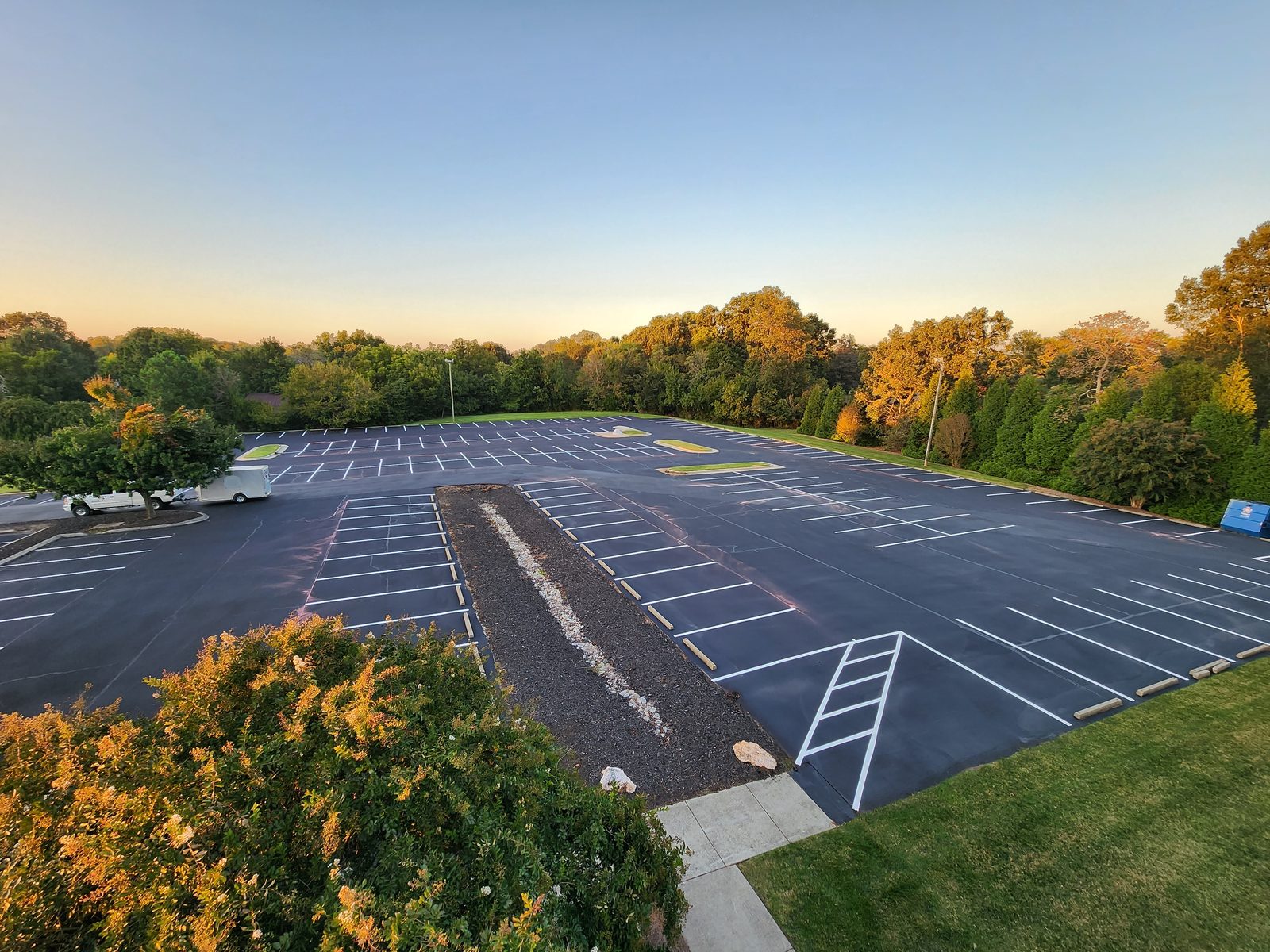 Church parking lot striping