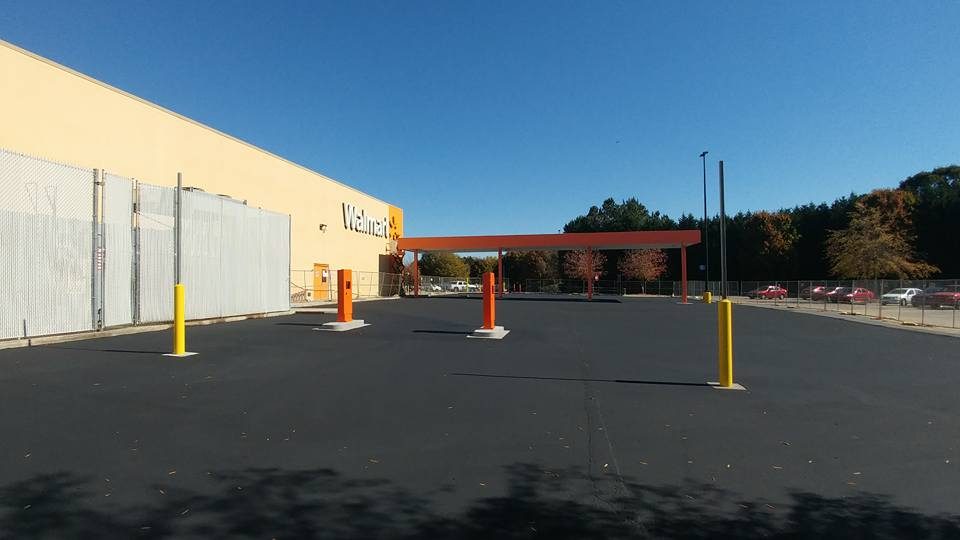 Walmart lot after sealcoat